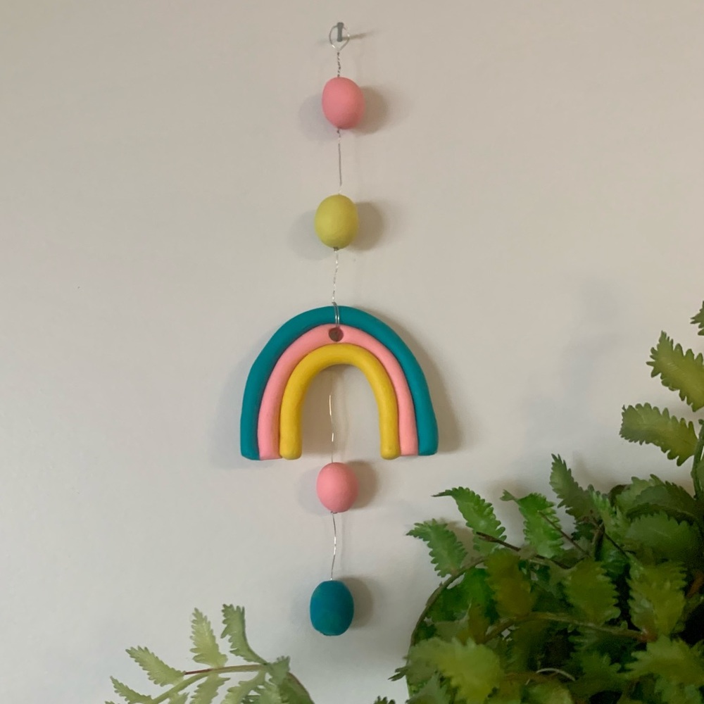 Handmade Wall Hanging / Rainbow / Easter Colours